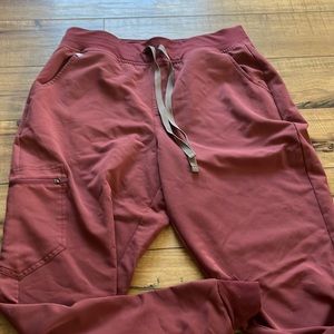 Dark cherry large scrub pant